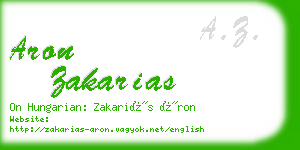 aron zakarias business card